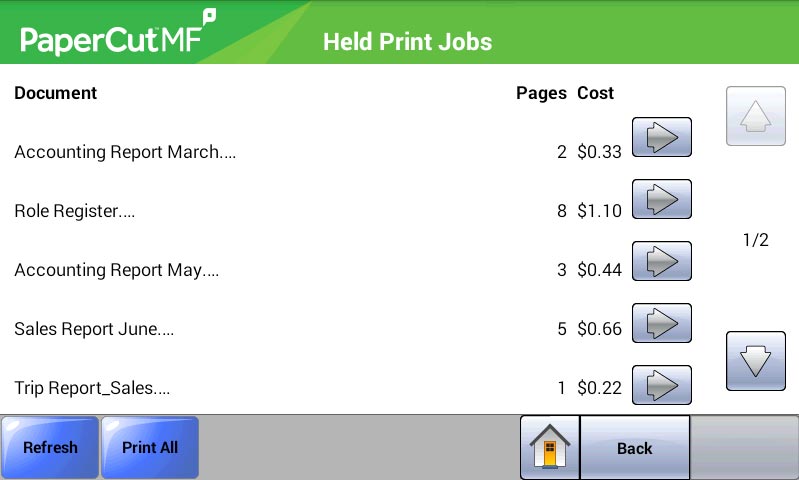 用于Lexmark界面的PaperCut MF